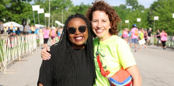Honorary Race Chair Dr. Mati, and GOTR Executive Director, Courtney Berg, at GOTR 5K